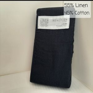 Kenneth Cole Linen Cotton King Navy Blue Pillowcases